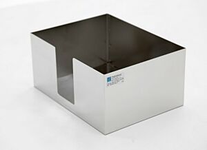 Wiper Dispenser; 304 or 316 Stainless Steel, 12.5"W x 9.5"D x 6"H, 1 Compartment, Benchtop, Open Bin