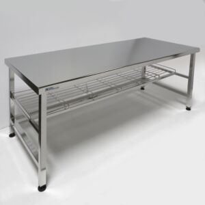 Work Station, BioSafe®; 304 Stainless Steel, Heavy-Duty, Solid Top, 84" W x 30" D x 30" H, A Base