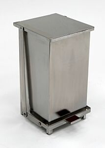 Waste Receptacle; Step-On, 304 SS, 12"W x 12"D x 23"H, 12 gal, BioSafe®