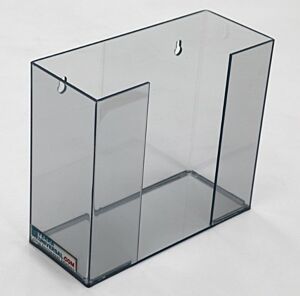 Holder; Glove Box, Static Dissipative PVC, 12"W x 5"D x 10.5"H, 2 Boxes, Wall Mount