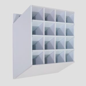 Safety Glasses Holder; ValuLine™ Polypropylene, 13.25" W x 6" D x 15.386" H, 16 Compartments, Wall Mount