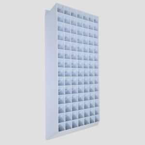 Safety Glasses Holder; ValuLine™ Polypropylene, 22.75" W x 6" D x 44.289" H, 98 Compartments, Wall Mount