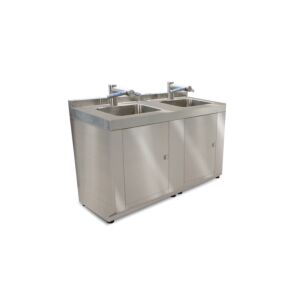 Hand Washer/Dryer; BioSafe®, 304 Stainless Steel,  2 Sinks, Dyson AirBlade®, 48" W x 22" D x 39" H, 120 V