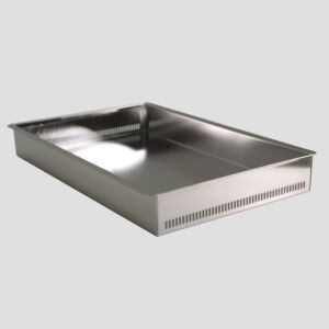 Tray; Non-Perforated, 304 Stainless Steel, 13.75" W x 20" D x 2.625" H, for Desicart Mobile Storage System