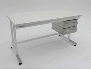 Vibration Isolated Table; 57.5" W x 29.875" D x 32" H, Non-Conductive Laminate Top, Fixed, for Universal Hood