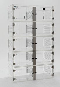 Desiccator; ValuLine™ ES™, Acrylic, 10 Chambers, 36.75" W x 16" D x 61.5" H