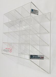 Safety Glasses Holder; ValuLine™ Acrylic, 12.9375" W x 5.75" D x 14.875" H, 16 Compartments, Wall Mount