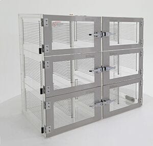 Desiccator, Kit Storage; Acrylic, 6 Chambers, 35.25" W x 18.5" D x 32.5" H, Kiticcator, Series 100