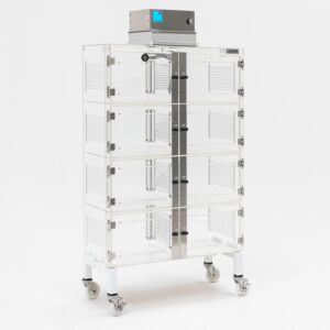 Laminar Flow Cabinet; HEPA-Filtered, Static-Dissipative PVC, 8 Compartments, 36.75" W x 16" D x 58" H
