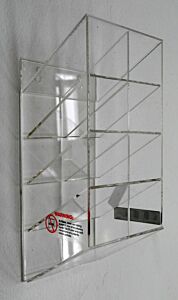 Safety Glasses Holder; ValuLine™ Acrylic, 6.5" W x 5.75" D x 13.625" H, 8 Compartments, Wall Mount