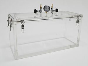 Vacuum Chamber; Benchtop, Acrylic, 23" W x 8.25" D x 10.5" H ID x 1"Thk, Removable Top Lid