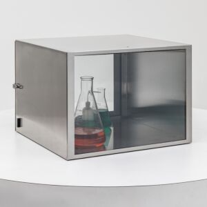 Desiccator; ValuLine, Stainless Steel, 1 Chamber, 12" W x 11.5" D x 12" H, Static-Dissipative PVC Windows