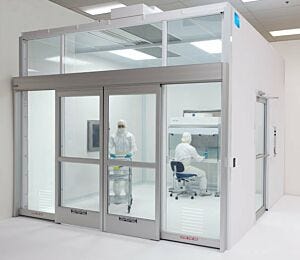 Door, Cleanroom; Automatic Right Sliding, 42" W x 84" H, Aluminum Frame, Tempered Glass Body
