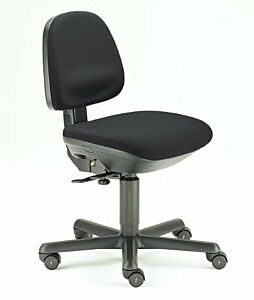 Chair; ISO 6, ISO 7, ISO 8, ESD Polymer, Onyx, Nylon Composite, 16" - 21", Ergonomic Backrest, Waterfall Seat, W/O Footring, Tec Line SP1331, Dauphin