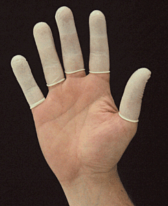 Finger Cots; ESD-Resistant, L, Powder-Free Nitrile, ISO 5, ISO 6, ISO 7, ISO 8, QRP