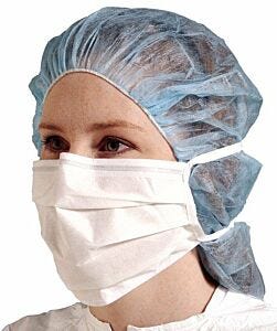Face Masks; Disposable, Rayon with Tyvek Ties, Bulk Pack Processing, DuPont