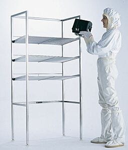 Storage Rack; Perforated, 304 Stainless Steel, 48" W x 28" D x 60" H, 4 Shelves