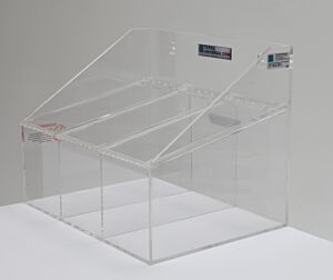 Dispenser; Glove, Acrylic, 15.75"W x 11.5"D x 12"H, 3 Compartments, Wall Mount