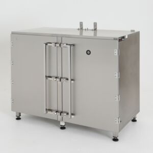 Drum Storage Desiccator Cabinet; 2 Drum Capacity, 16 gallons, 34" W x 17" D x 33" H, 304 Stainless Steel