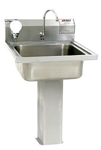 Pedestal Sink; USP 797, 304 Stainless Steel, Eye Sensor, Eagle