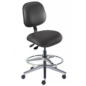 Chair; ISO 8, Black, Aluminum, 19" - 26", With Footring, Elite EEA-M-RC, BioFit