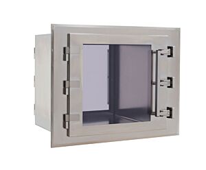 Pass-Through; CleanMount® CleanSeam™, 18" W x 18" D x 16" H ID, Center Wall Mount, 304 or 316 Stainless Steel