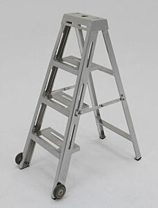 Folding Ladder; 3 Steps, 304 or 316 Stainless Steel, 19.5" W x 5" D x 47.5" H, BioSafe®,   225 lbs Capacity