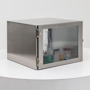 Desiccator; ValuLine, Stainless Steel, 1 Chamber, 16" W x 14" D x 16" H, Static-Dissipative PVC Windows