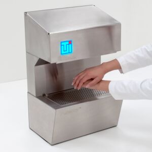 Hand Dryer; PureDry, 304 Stainless Steel, 15"W x 11"D x 23"H, 120 V