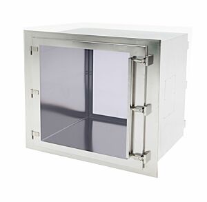 Pass-Through; CleanMount® CleanSeam™, 30" W x 30" D x 30" H ID, Center Wall Mount, 304 or 316 Stainless Steel