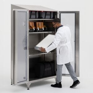 Desiccator Storage Cabinet; ValuLine™ High Capacity, 40" W x 26.5" D x 79.5" H, 2 Doors, Powder-Coated Steel, SDPVC Windows