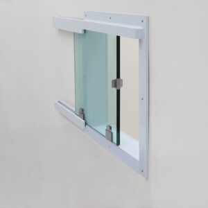 Pass-Through; Convenience Window, Horizontal Sliding, 24" W x 36" H, Wall Mount, Polypropylene Frame No Shelf