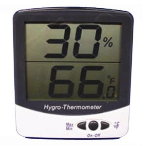 Hygro-Thermometer; Digital, Jumbo Display, Installed with Mounting Bracket