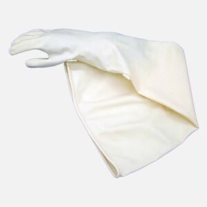 ISO 5 Glovebox Gloves; One-Piece Full Dipped, Butadyl, Size 9, 15 mil, 8" dia. Port