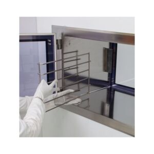 Pass-Through; CleanMount CleanSeam, 24.5" W x 19.8" D x 17" H ID, Flush Wall Mount, 304 or 316 Stainless Steel, w/ Removable Racks
