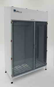 Garment Cabinet with 120 V Filter/Blower; PCS, SDPVC Windows, 52" W x 26.5" D x 82" H, Hanger Rod and Shelves