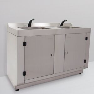 Hand Washer; BioSafe®, 304 Stainless Steel, 2 Sinks, 48" W x 22" D x 35" H, 120 V