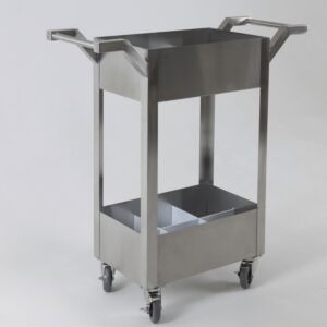 Stainless Steel Chemical Transport Cart; 40" W x  16" D x 43" H, 12 Compartments