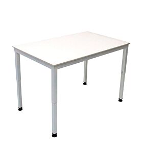 Work Station, Cleanroom; Corian, Solid Top, 48" W x 30" D x 34" H, Powder-Coated Steel A Frame