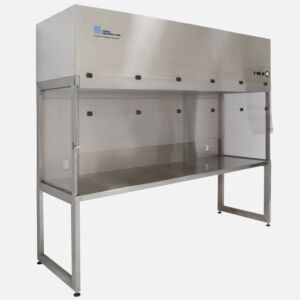 Hood; ValuLine Vertical Laminar Flow Station, 304 Stainless Steel, Static-Dissipative PVC, 100" W x 32" D x 91" H, 120 V