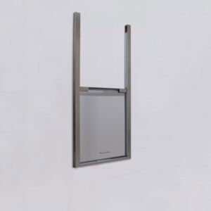 Pass-Through; Convenience Window, Vertical Sliding, 24" W x 32" H, Floor Mount, 304 Stainless Steel Frame, No Shelf