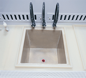 Polypropylene Sink; 12" x 12" x 7.5"D Internal Dimensions, Installed