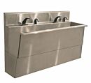 Wall-Mount Sink; BioSafe®, 1 Faucet, 304 Stainless Steel, Chrome Finish Faucets, 23.75