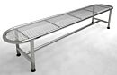 Gowning Bench; 304 Stainless Steel, Tubular Top, 72