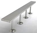BioSafe® Gowning Bench; 304 Stainless Steel, Solid Top, 84