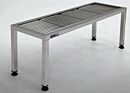 Gowning Bench; 304 Stainless Steel, Rod Top, 58