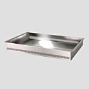 Tray; Non-Perforated, 304 Stainless Steel, 21.3