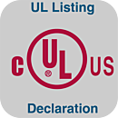 UL Listing Declaration for Air Showers