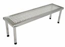 Gowning Bench; 304 Stainless Steel, Perforated Top, 60