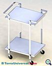 Cart; Cleanroom, Service, Stainless Steel, 36